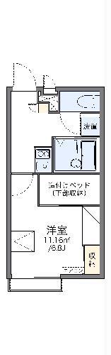 レオパレスエクセレンス(1K/2階)の間取り写真
