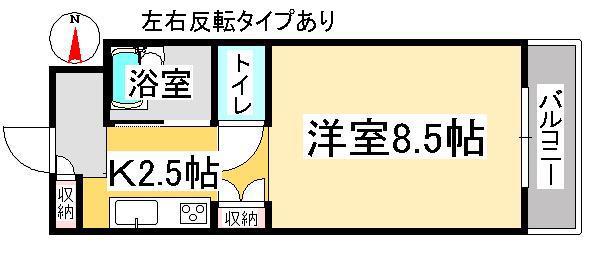 厚生シティハイツ(1K/2階)の間取り写真