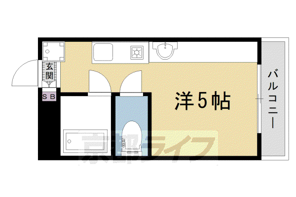 御室ガーデンハイツ(1K/1階)の間取り写真