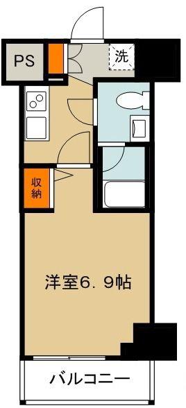 フェニックス川崎参番館(1K/8階)の間取り写真