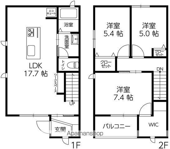 IRいしかわ鉄道 金沢駅 バス乗車時間:25分 最寄りバス停で下車 徒歩2分 2階建 築24年(3LDK/2階)の間取り写真