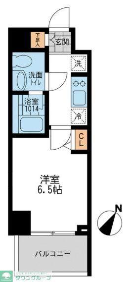 CASSIA押上(1K/1階)の間取り写真