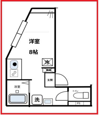 ケーエフ新柴又(ワンルーム/2階)の間取り写真