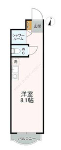 ボンモール石森(ワンルーム/2階)の間取り写真