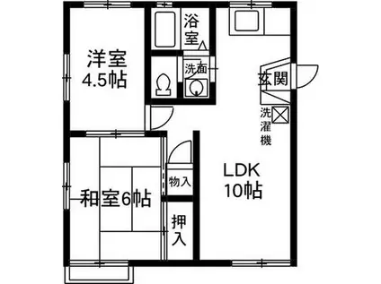 プチセゾン(1SLDK/2階)の間取り写真