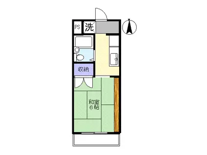 メゾン雄(1K/3階)の間取り写真