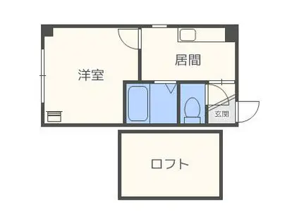 シャトルパーク813(1DK/5階)の間取り写真