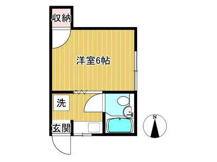 岡村アパート(1K/1階)の間取り写真