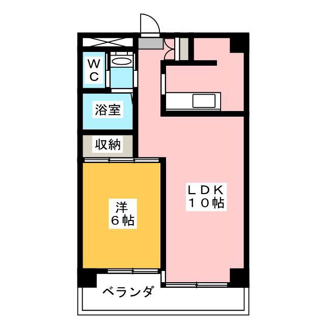 パークヒルズ.K(1LDK/3階)の間取り写真