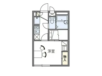 南生田アパート(1K/2階)の間取り写真