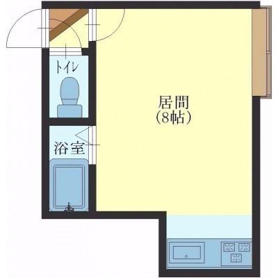 テラハウス万代(ワンルーム/1階)の間取り写真