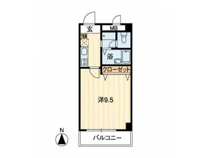 エポカ大川筋(1K/5階)の間取り写真