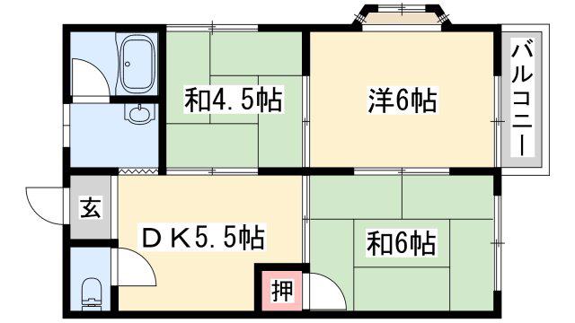 メゾンセフィール(3DK/2階)の間取り写真