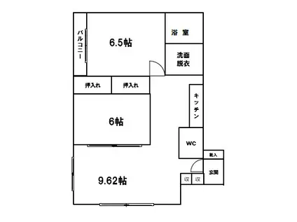 SKIII(2LDK/2階)の間取り写真