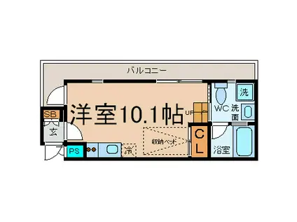 サウスERNCROSS(ワンルーム/3階)の間取り写真