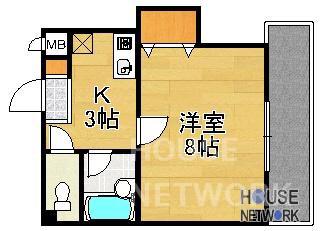 メゾン神楽丘(1K/3階)の間取り写真