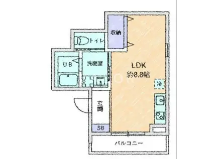 シーンプラス小田急相模原ノース(ワンルーム/1階)の間取り写真