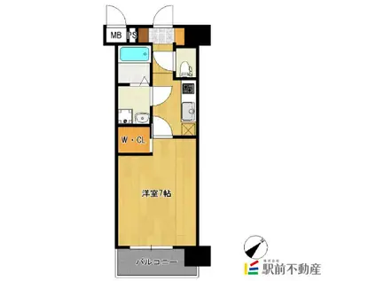 エンクレスト天神MERSII(1K/5階)の間取り写真