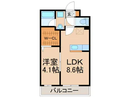 RA“C(1LDK/2階)の間取り写真