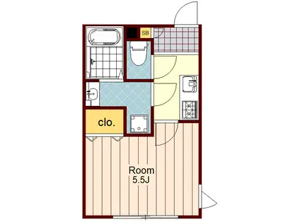 アンクレール石神井台(1K/3階)の間取り写真