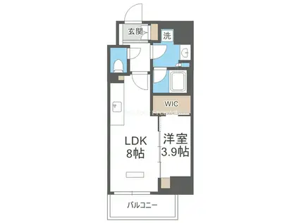 アーバネックス天満橋FRONT(1LDK/6階)の間取り写真