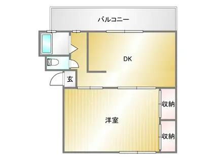 テスラ兵庫(1LDK/5階)の間取り写真