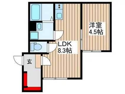 COPPE HOUSE(1LDK/1階)の間取り写真