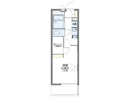 レオパレス東大城(1K/2階)の間取り写真