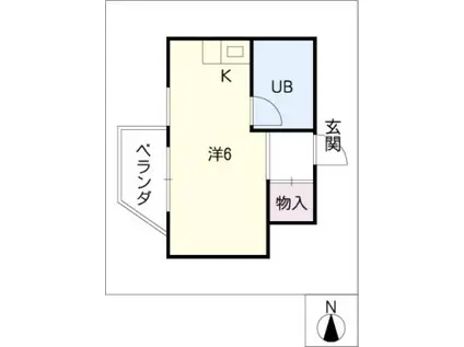 第8スカイパレス(ワンルーム/7階)の間取り写真