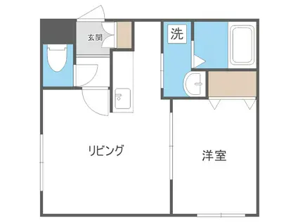 FOREST PARK 南郷13(1DK/3階)の間取り写真