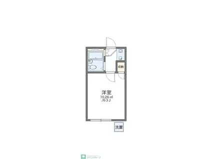 レオパレスシュベルン(1K/1階)の間取り写真