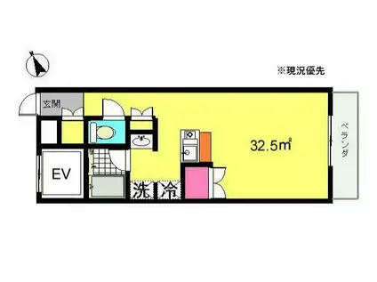 T・GARDEN(1K/1階)の間取り写真