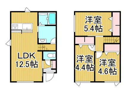 VILLA BONJOURII(3LDK/1階)の間取り写真