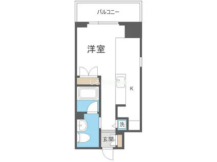 アーデンタワー南堀江(1K/7階)の間取り写真