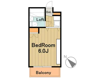 ファームレジデンス(1K/2階)の間取り写真