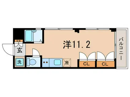 コーポハマ(ワンルーム/2階)の間取り写真