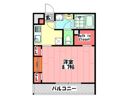 リブリ・KADOMA(1K/2階)の間取り写真