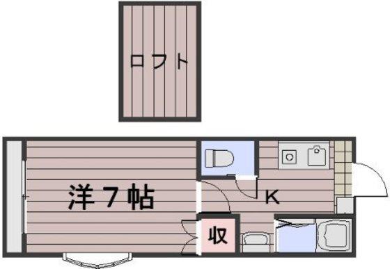 ベルハイツ(1K/3階)の間取り写真