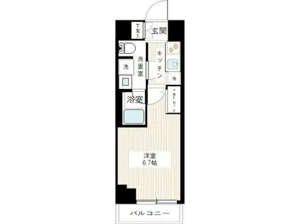 ARCOBALENO MUSASHIKOSUGI(1K/5階)の間取り写真