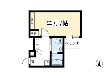 ネクストライフ紫野(1K/2階)の間取り写真