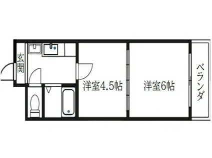 リオラ塚本II(2K/5階)の間取り写真