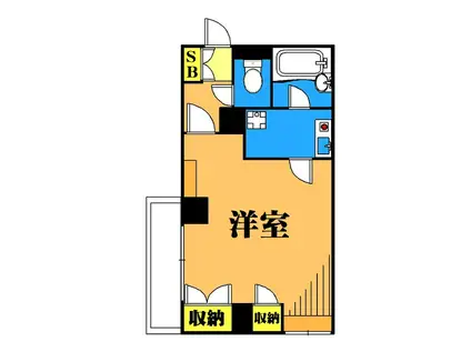 ビストート91(1K/1階)の間取り写真