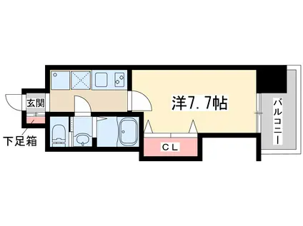 ラグゼ新大阪Ⅰ(1K/5階)の間取り写真