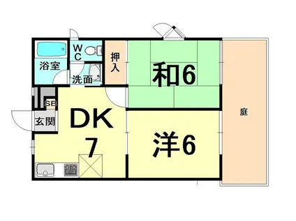 ハイツS&Kパート1(2DK/1階)の間取り写真