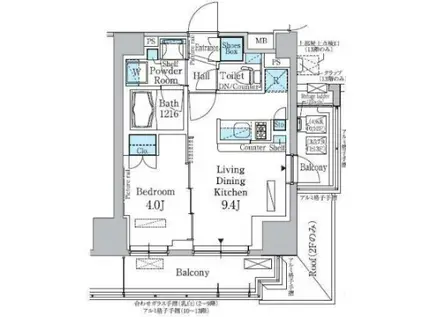 パークアクシス西巣鴨(1LDK/7階)の間取り写真