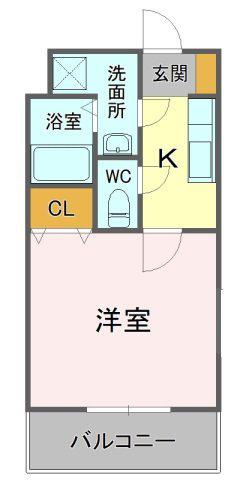 シャルマンI(1K/1階)の間取り写真