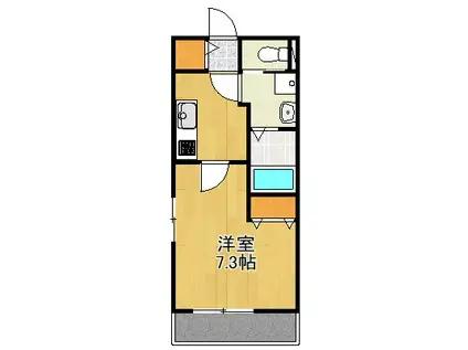 メゾン ロッシュ(1K/1階)の間取り写真