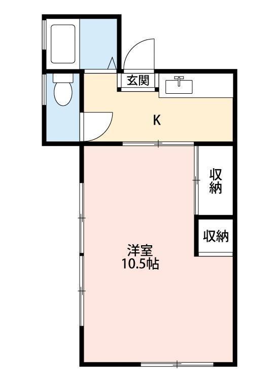 サニーハイツ千葉寺(1K/2階)の間取り写真