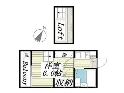 LIVE松戸(1K/3階)の間取り写真