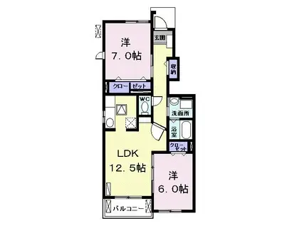 S・K・G 22(2LDK/1階)の間取り写真